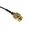 RS PRO SMA Series RF 50 Ω Coaxial Cable, 100 mm Length, Black Jacket, Terminated, Model 794-2914