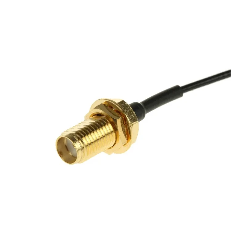 RS PRO SMA Series RF 50 Ω Coaxial Cable, 100 mm Length, Black Jacket, Terminated, Model 794-2914