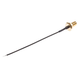 RS PRO RP-SMA Unterminated Series RF Coaxial Cable 50 Ω 100mm 250V Black Terminated 794-2869