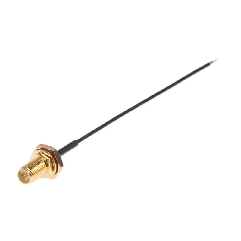 RS PRO RP-SMA Unterminated Series RF Coaxial Cable 50 Ω 100mm 250V Black Terminated 794-2869