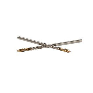 Dormer High Speed Steel Tin Drill Bit, 3.3mm Shank, 65mm Length, Titanium Nitride Coated, 5 Pieces A0023.3