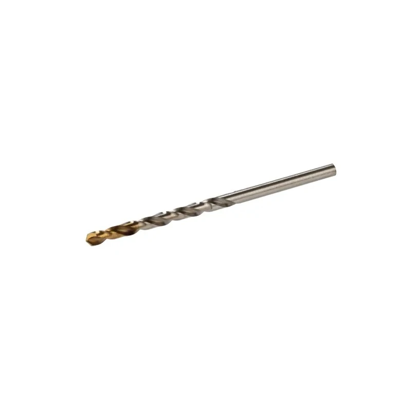 Dormer High Speed Steel Tin Drill Bit, 3.3mm Shank, 65mm Length, Titanium Nitride Coated, 5 Pieces A0023.3