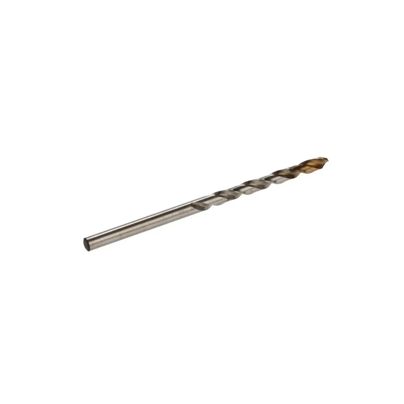 Dormer High Speed Steel Tin Drill Bit, 3.3mm Shank, 65mm Length, Titanium Nitride Coated, 5 Pieces A0023.3