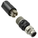Omron Industrial Circular Connector, 4 Contacts, Cable Mount, M12 Plug, Male, IP67, 4A Current, 250V, XS5G-D418