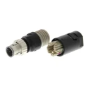 Omron Industrial Circular Connector, 4 Contacts, Cable Mount, M12 Plug, Male, IP67, 4A Current, 250V, XS5G-D418