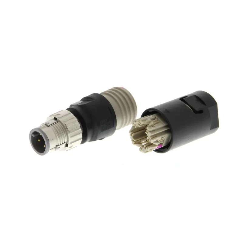 Omron Industrial Circular Connector, 4 Contacts, Cable Mount, M12 Plug, Male, IP67, 4A Current, 250V, XS5G-D418