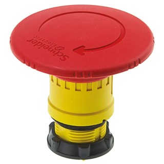 Schneider Electric Harmony Series Emergency Stop Push Button Head, Mushroom Style, Twist Release, 22mm Cutout ZB5AS864