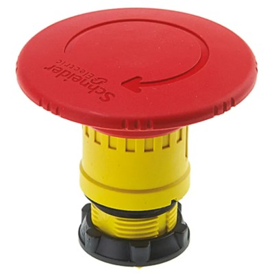 Schneider Electric Harmony Series Emergency Stop Push Button Head, Mushroom Style, Twist Release, 22mm Cutout ZB5AS864
