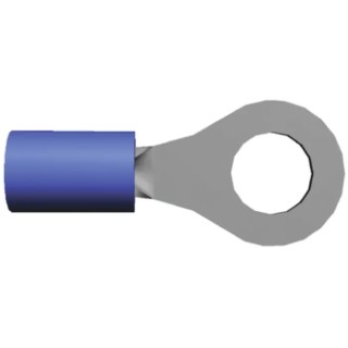 TE Connectivity PLASTI-GRIP Insulated Ring Terminal M12 Stud Size 6 AWG Wire Size Blue 52350