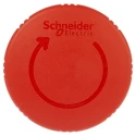Schneider Electric Harmony Series Emergency Stop Push Button Head, Twist Release, Red Plastic Mushroom, 22mm Cutout ZB4BS864