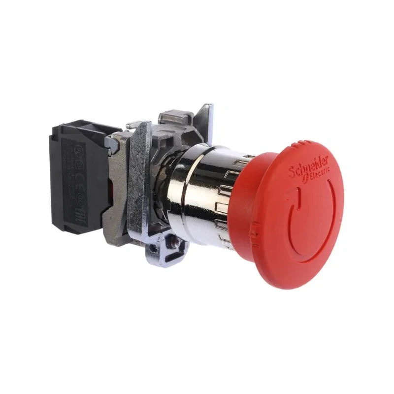 Schneider Electric Harmony Series Twist Release Emergency Stop Push Button, Panel Mount, 22mm Cutout, 1 NC XB4BS8442