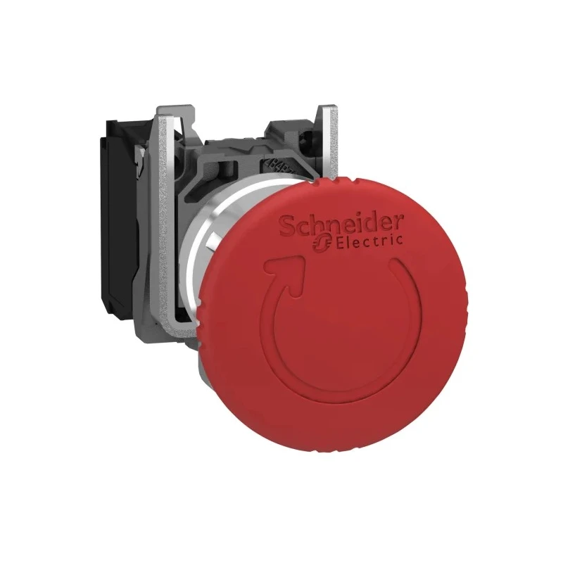 Schneider Electric Harmony Series Twist Release Emergency Stop Push Button, Panel Mount, 22mm Cutout, 1 NC XB4BS8442