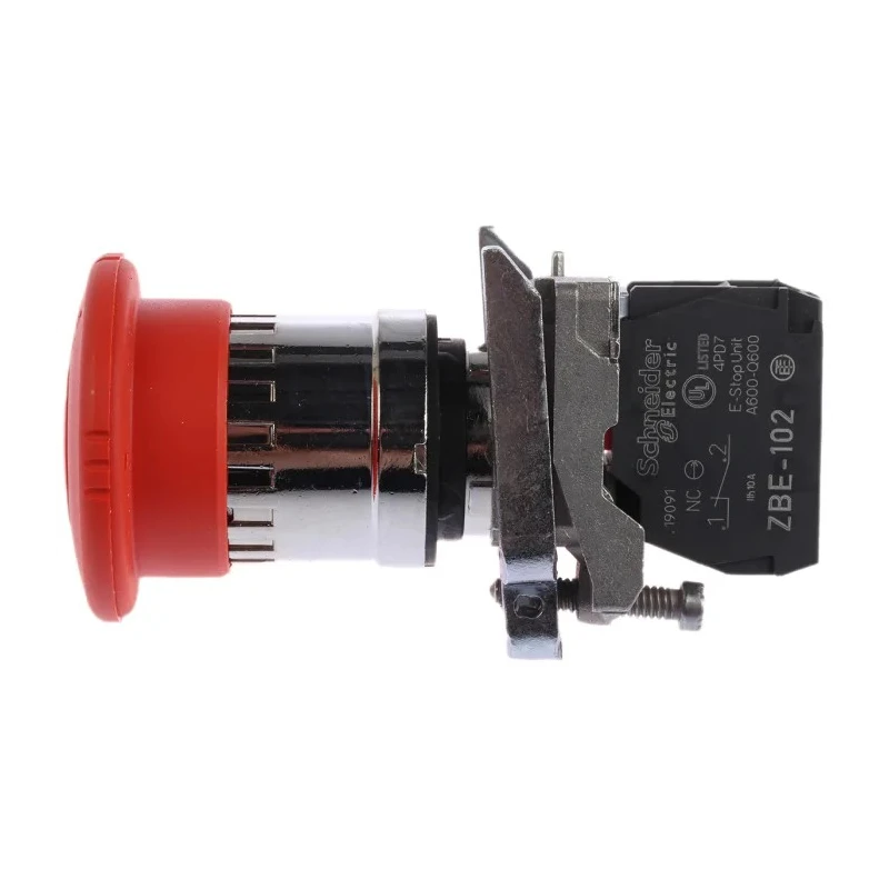 Schneider Electric Harmony Series Twist Release Emergency Stop Push Button, Panel Mount, 22mm Cutout, 1 NC XB4BS8442