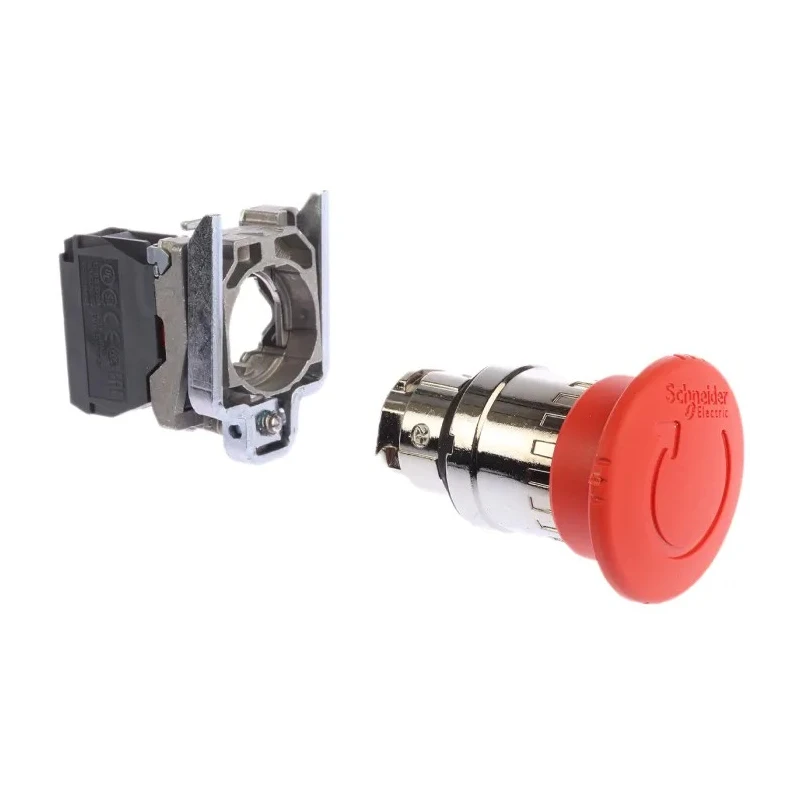 Schneider Electric Harmony Series Twist Release Emergency Stop Push Button, Panel Mount, 22mm Cutout, 1 NC XB4BS8442