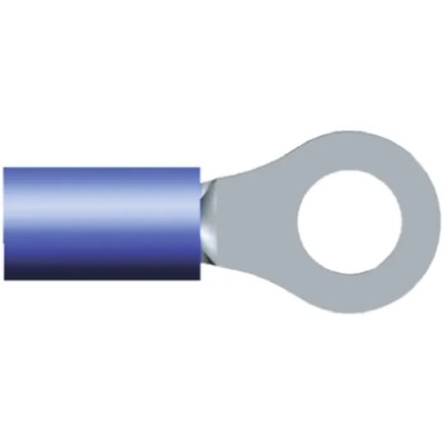 TE Connectivity PIDG Insulated Ring Terminal M5 Stud Size 16 AWG 14 AWG Wire Size Blue 31903