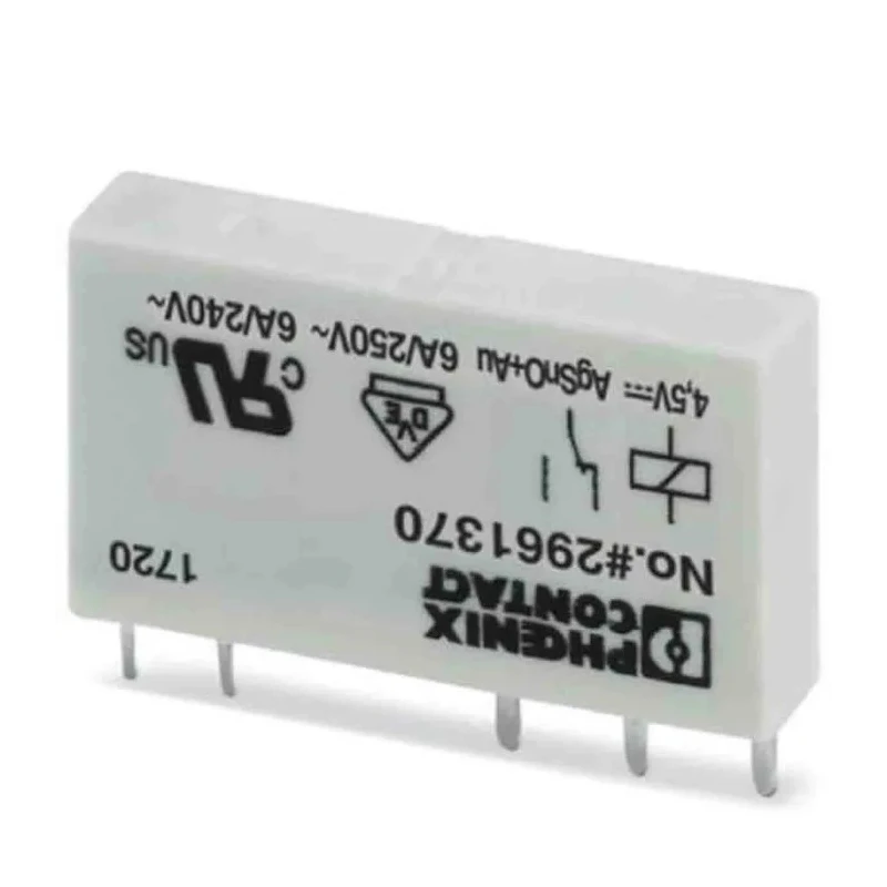 Phoenix Contact PCB Power Relay 4.5V dc Coil 6A Switching Current DPDT Contact Configuration 2961370