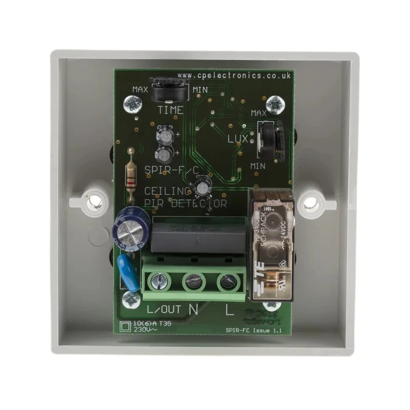 RS PRO Ceiling PIR Presence Detector Sensor Flame Retardant ABS 240V AC 86x86x19mm 796-2003
