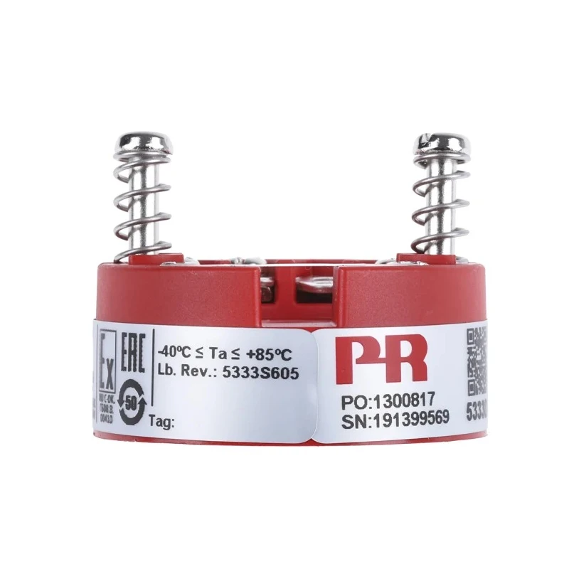 PR Electronics Temperature Transmitter RTD Input 30V DC, -40°C to 85°C 4 to 20 mA Output 44mm Diameter 5333D