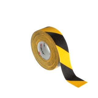 3M Anti-Slip Hazard Tape Black Yellow 50.8mm x 18.3m x 1.01mm Thickness Self-Adhesive Safety Walk 613 61350