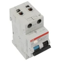 ABB Residual Current Circuit Breaker with Overload Protection 6A Current Rating 2-Pole 30mA Trip Sensitivity Type C DS201