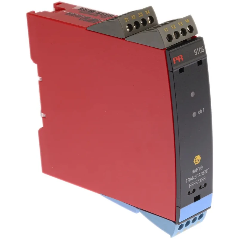 PR Electronics 9100 Series Transparent Repeater Current Input Relay Current Output 19.2-31.2V dc ATEX 9106B1A