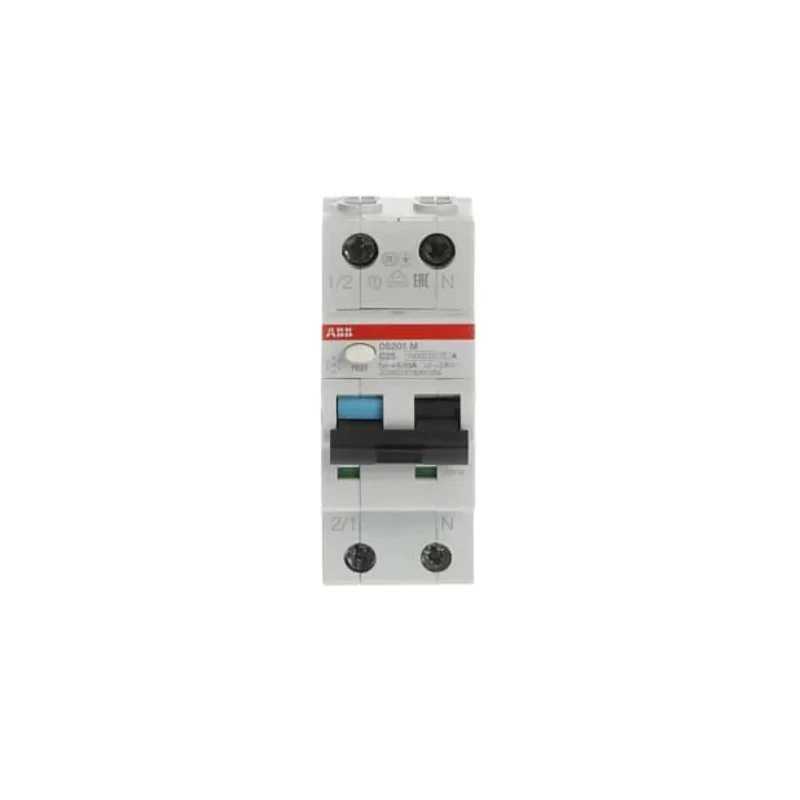 ABB Residual Current Circuit Breaker with Overload Protection, 16A Current Rating, 2-Pole 2CSR275180R1165 DS201 M B16 A30