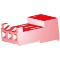 TE Connectivity 5-Way IDC Female Connector for Cable, 1 Row, 600V AC, 7A Current, 3.96mm Pitch 3-643819-5