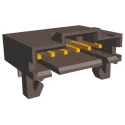 TE Connectivity AMPMODU MTE Series Right Angle Through Hole PCB Header 8 Contact 2.54 mm Pitch 1 Row Shrouded 5-103673-7