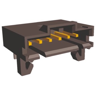 TE Connectivity AMPMODU MTE Series Right Angle Through Hole PCB Header 8 Contact 2.54 mm Pitch 1 Row Shrouded 5-103673-7