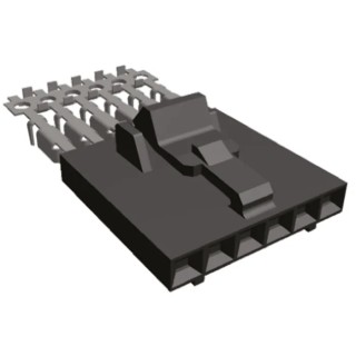 TE Connectivity AMPMODU MTE Female Connector Housing 2.54 mm Pitch 6 Way 1 Row Straight 5-103956-5