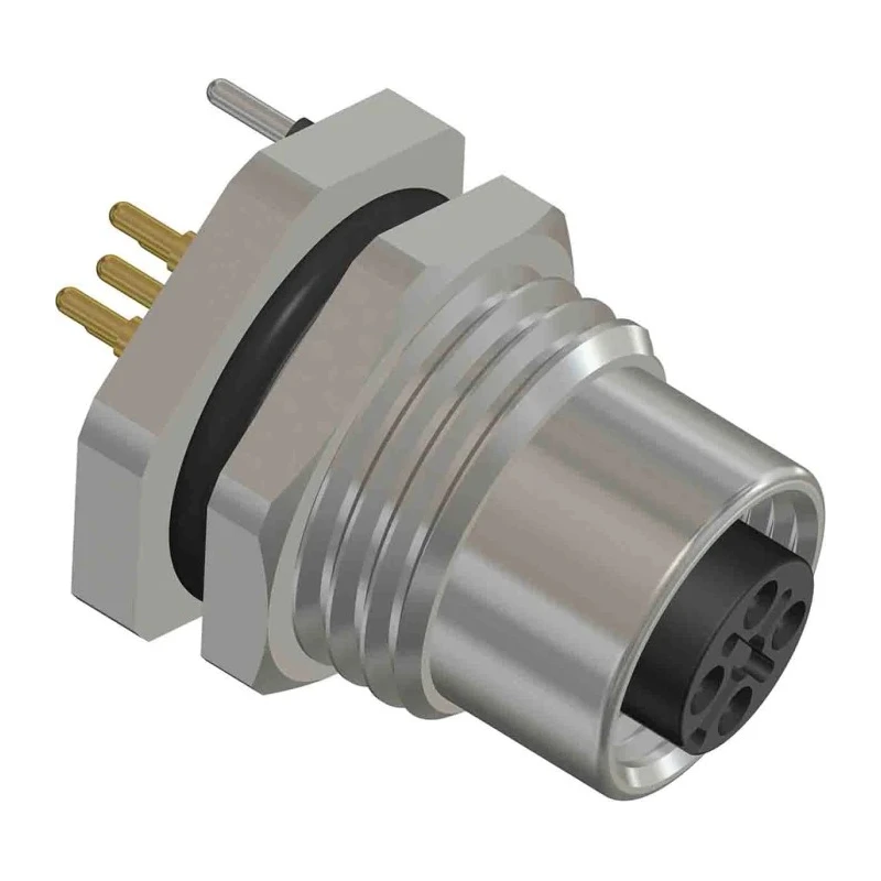 RS PRO Industrial Circular Connector M12 Socket Female 5 Contacts Rear Mount IP67 60V 4A CPF12 Series IP67