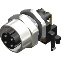 RS PRO Circular Connector 4 Contacts Panel Mount M12 Socket Female IP67 Brass Housing CPF12 Series 201-7183