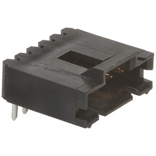 TE Connectivity AMPMODU MTE Series Right Angle Through Hole PCB Header 8 Contact 2.54 mm Pitch 1 Row Shrouded 5-103635-7