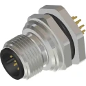 RS PRO Industrial Circular Connector 12 Contacts M12 Rear Mount Plug Male IP67 CPM12 Series 201-7215