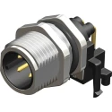 RS PRO Circular Connector 4 Contacts Panel Mount M12 Plug Male IP67 Brass Gold Plated CPM12 Series 201-7208