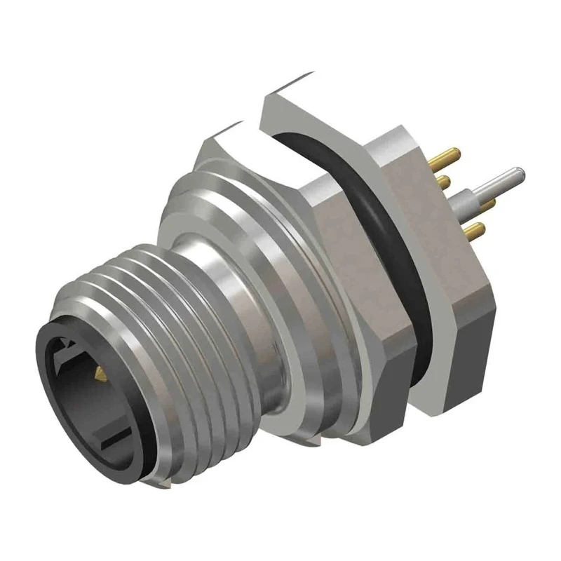 RS PRO Circular Connector, 4 Contacts, Rear Mount, M12 Plug, Male, IP67, Brass Housing, 250V, 4A, CPM12 Series 201-7221