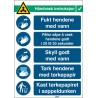 Brady Safety Wall Chart Polypropylene Hand Wash Instructions Norwegian Text 371mm x 262mm HAND WASH INST-PP-NO