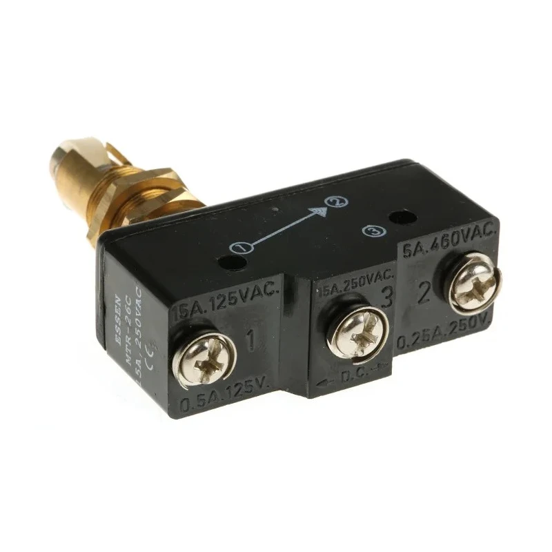 RS PRO Spring Plunger Micro Switch, Screw Terminal, 15A, 250 V ac, SPCO, IP40 797-2533