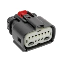 Molex Connector Housing Female Black 12 Way Crimp Termination Nylon IP67 Cable Mount 1601116006
