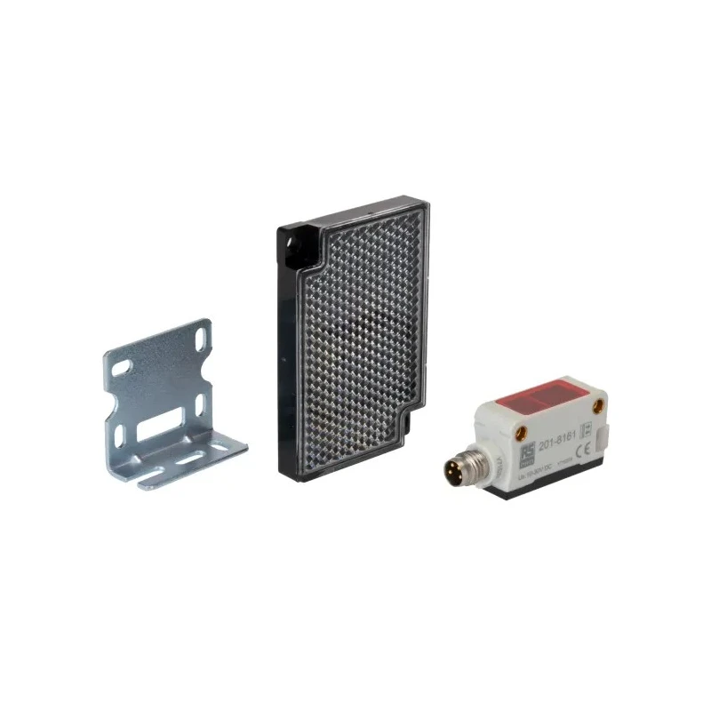 RS PRO Polarised Retro Reflection Photoelectric Sensor, Block Style, 3 m Detection Range, NPN NO/NC Output, IP Rating IP67
