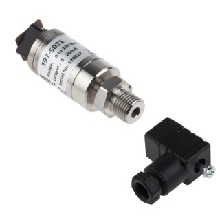 RS PRO Industrial Pressure Sensor 4 to 20 mA Output 0 bar to 100 bar Gauge Reading 797-5021