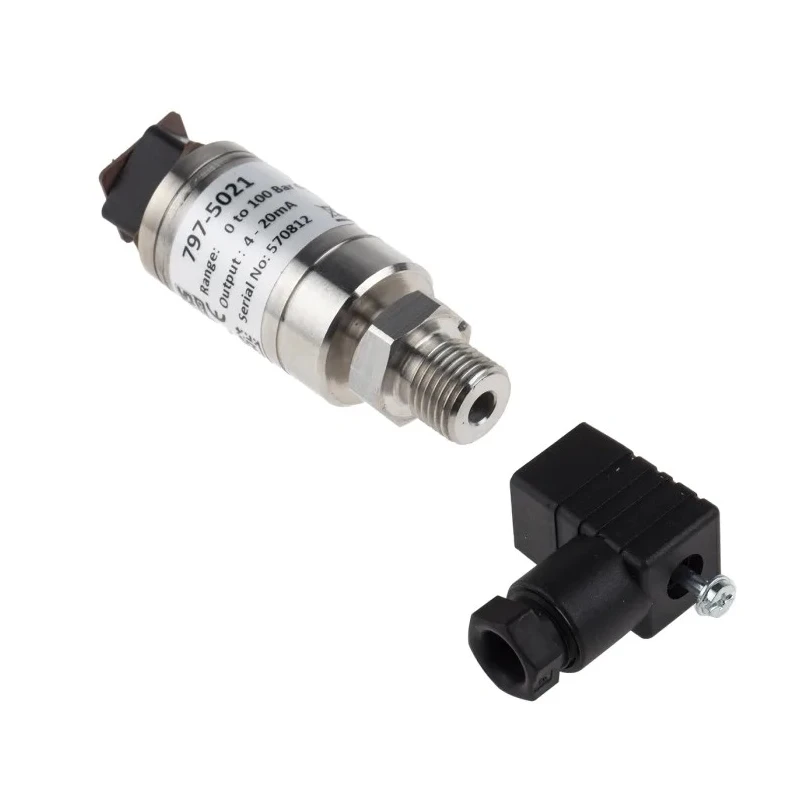 RS PRO Industrial Pressure Sensor 4 to 20 mA Output 0 bar to 100 bar Gauge Reading 797-5021