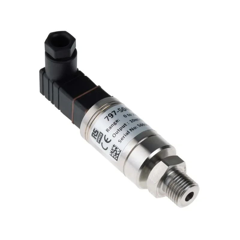 RS PRO Industrial Pressure Sensor, Voltage Output, Gauge Reading, 0 to 250 bar, ±0.25% Accuracy, Stainless Steel 797-5049