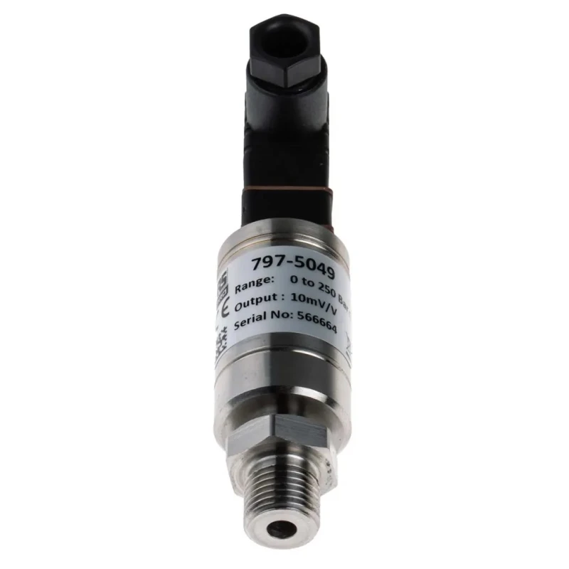 RS PRO Industrial Pressure Sensor, Voltage Output, Gauge Reading, 0 to 250 bar, ±0.25% Accuracy, Stainless Steel 797-5049