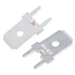 Molex Silver Uninsulated Male Spade Connector PCB Tab 6.35 x 0.81 mm, Solder Termination 19705-4201
