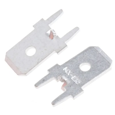 Molex Silver Uninsulated Male Spade Connector PCB Tab 6.35 x 0.81 mm, Solder Termination 19705-4201