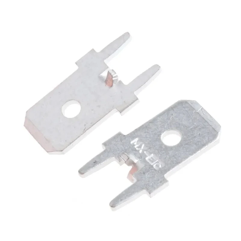Molex Silver Uninsulated Male Spade Connector PCB Tab 6.35 x 0.81 mm, Solder Termination 19705-4201