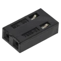 Molex C-Grid Shunt Straight Female Black Closed Top 2 Way 1 Row 2.54 mm Pitch 15-29-1025