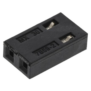 Molex C-Grid Shunt Straight Female Black Closed Top 2 Way 1 Row 2.54 mm Pitch 15-29-1025