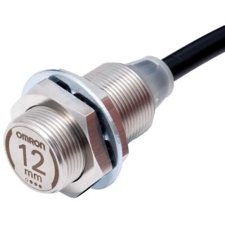Omron Threaded Barrel Inductive Proximity Sensor M18 x 1 NPN 30 V DC 12 mm Detection E2EW-X12C218 2M